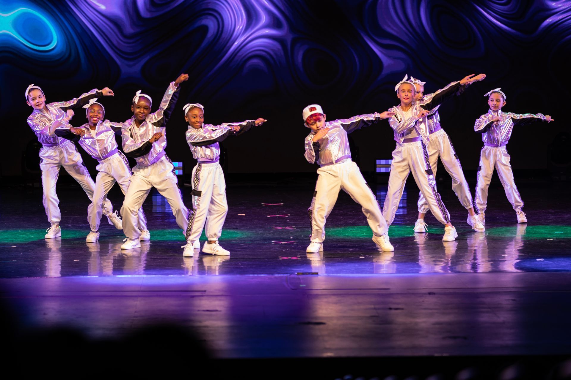 Young hip-hop dancers at the 2025 dance showcase