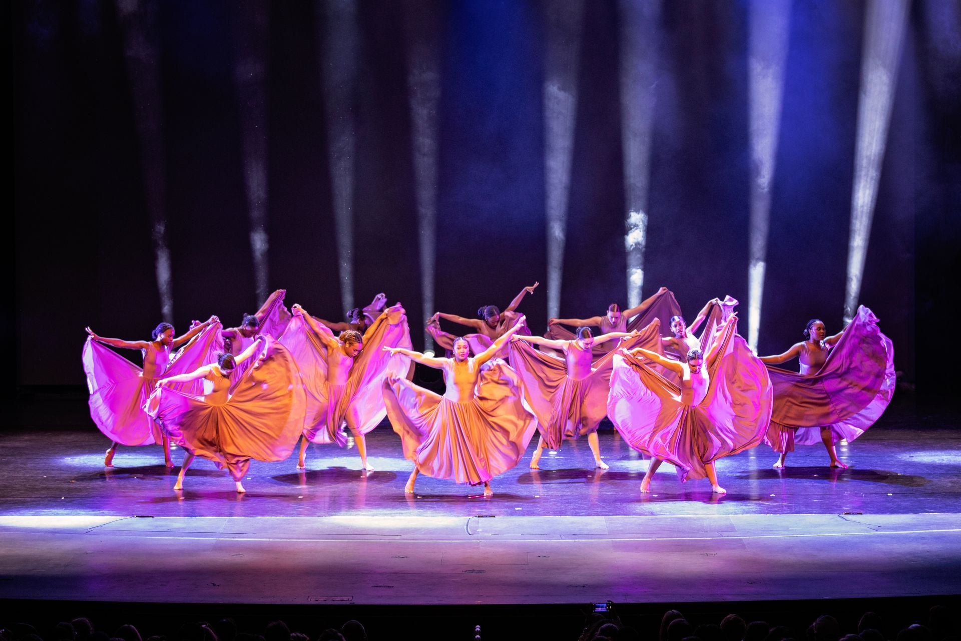 Teen lyrical dancers at the 2025 dance showcase