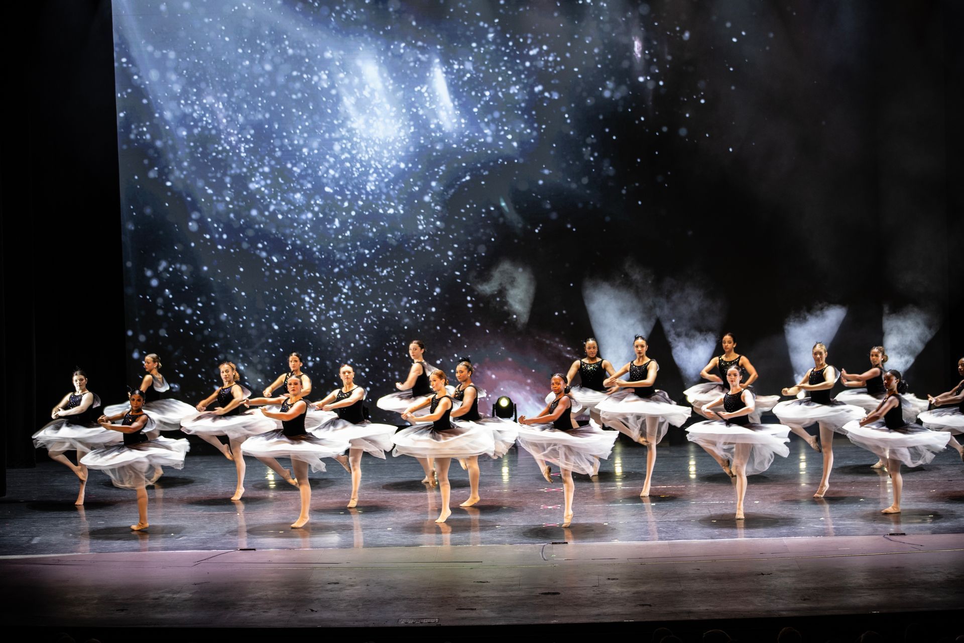 Pre-pointe dance group at the 2025 dance showcase