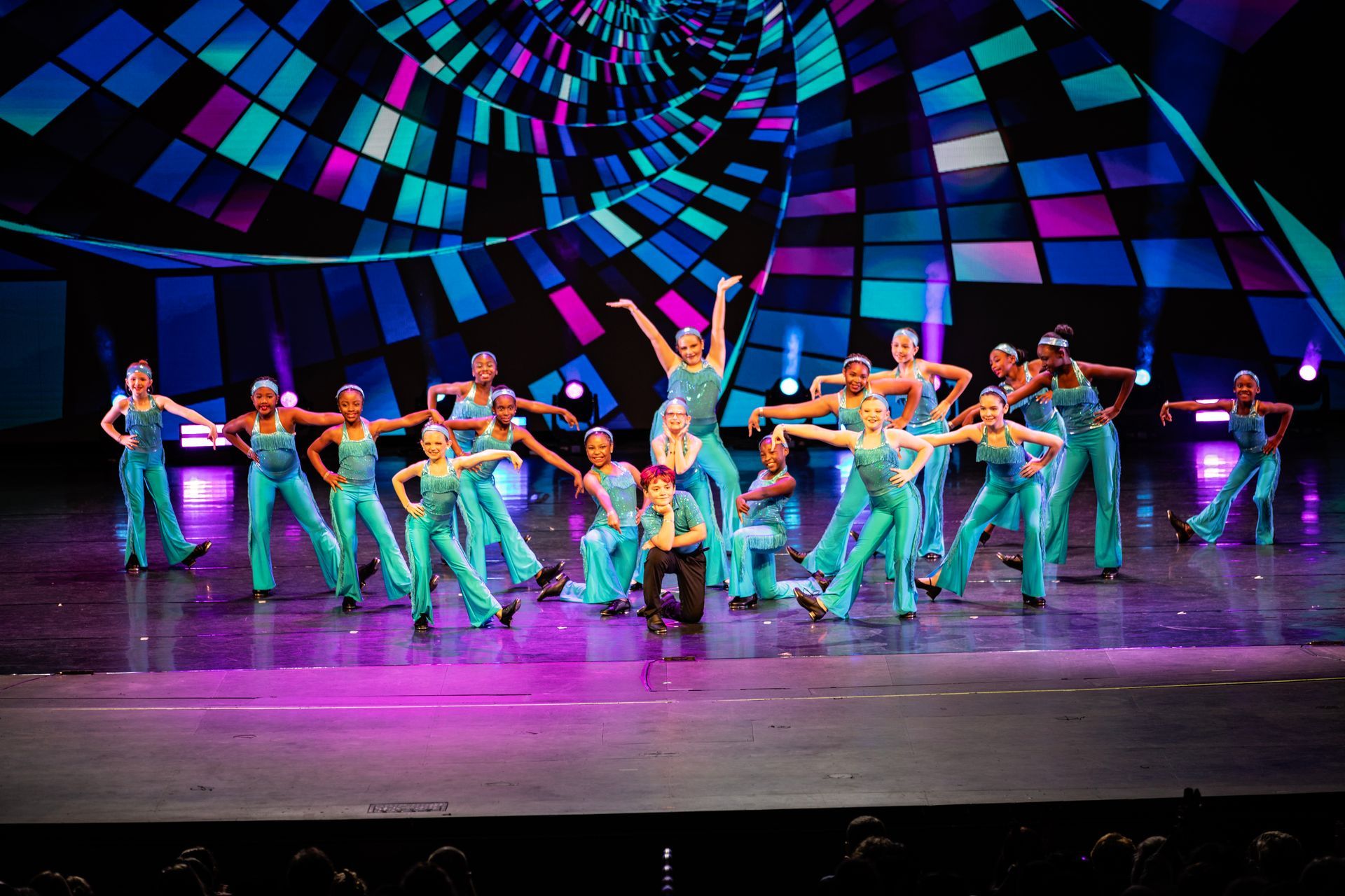 Young jazz dancers at the 2025 dance showcase