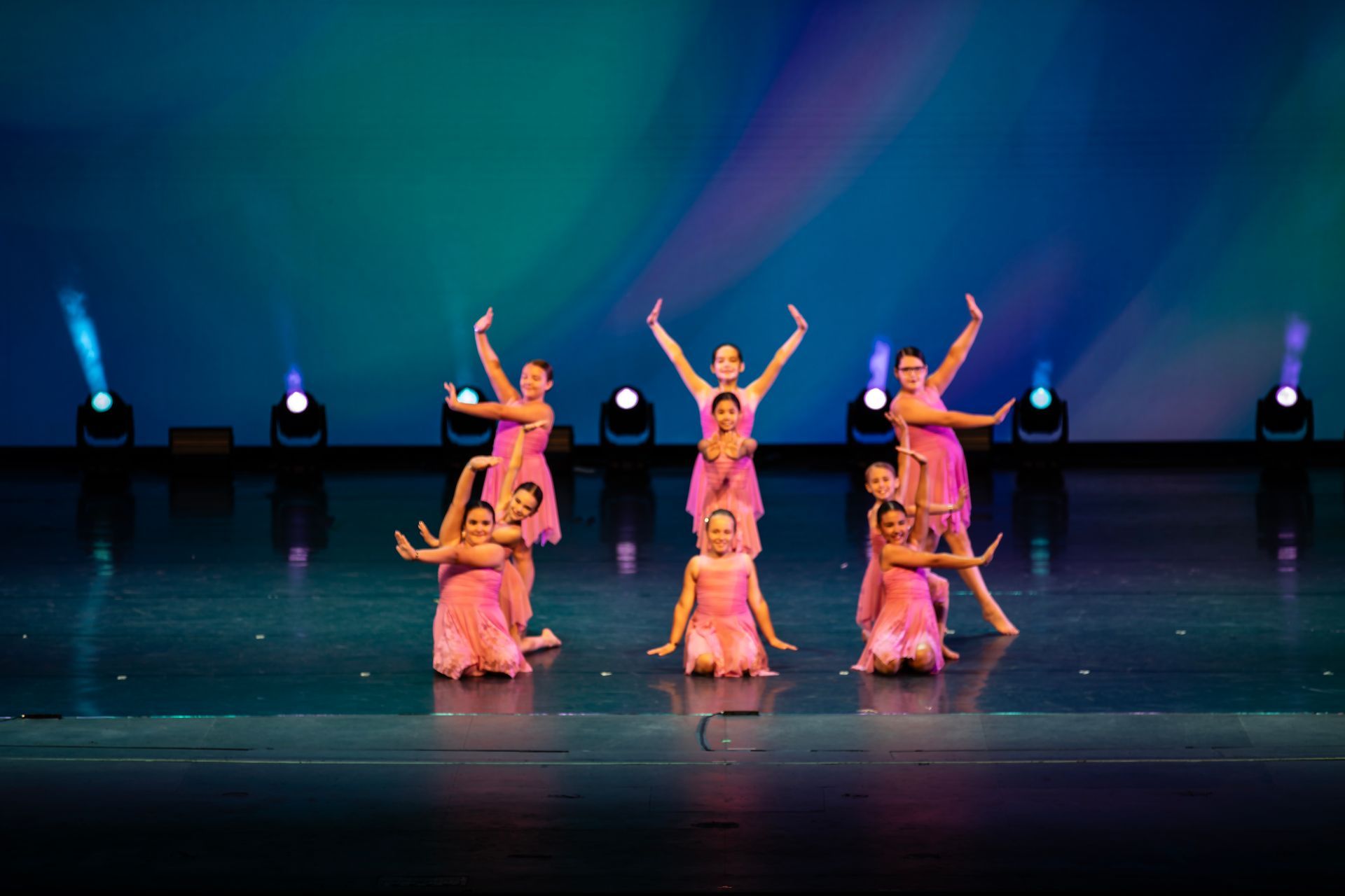 Young lyrical ballet dancers at the 2025 dance showcase
