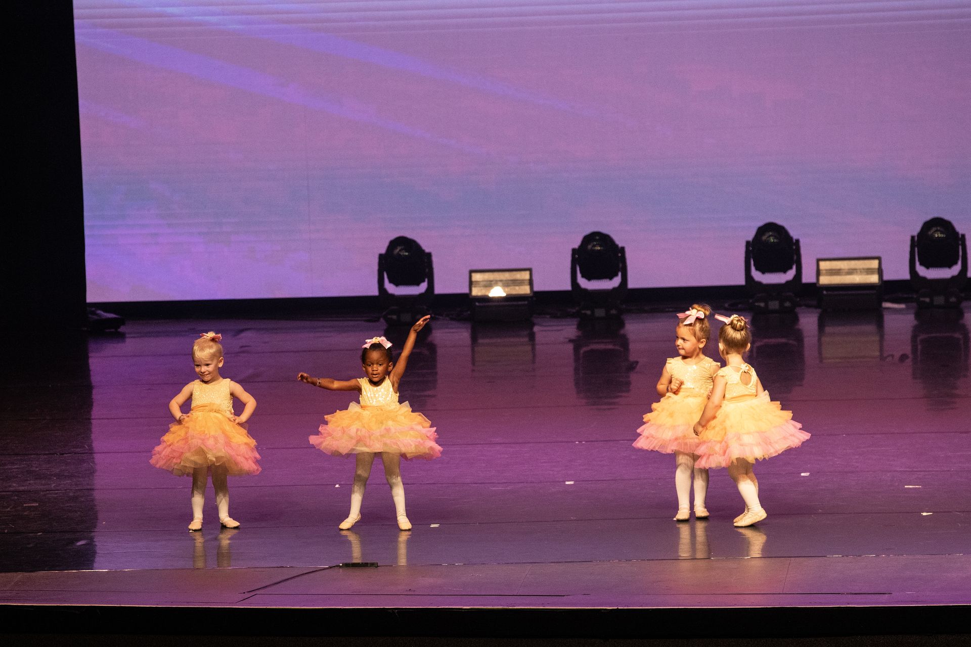 Young dancers performing ballet at the 2025 dance showcase