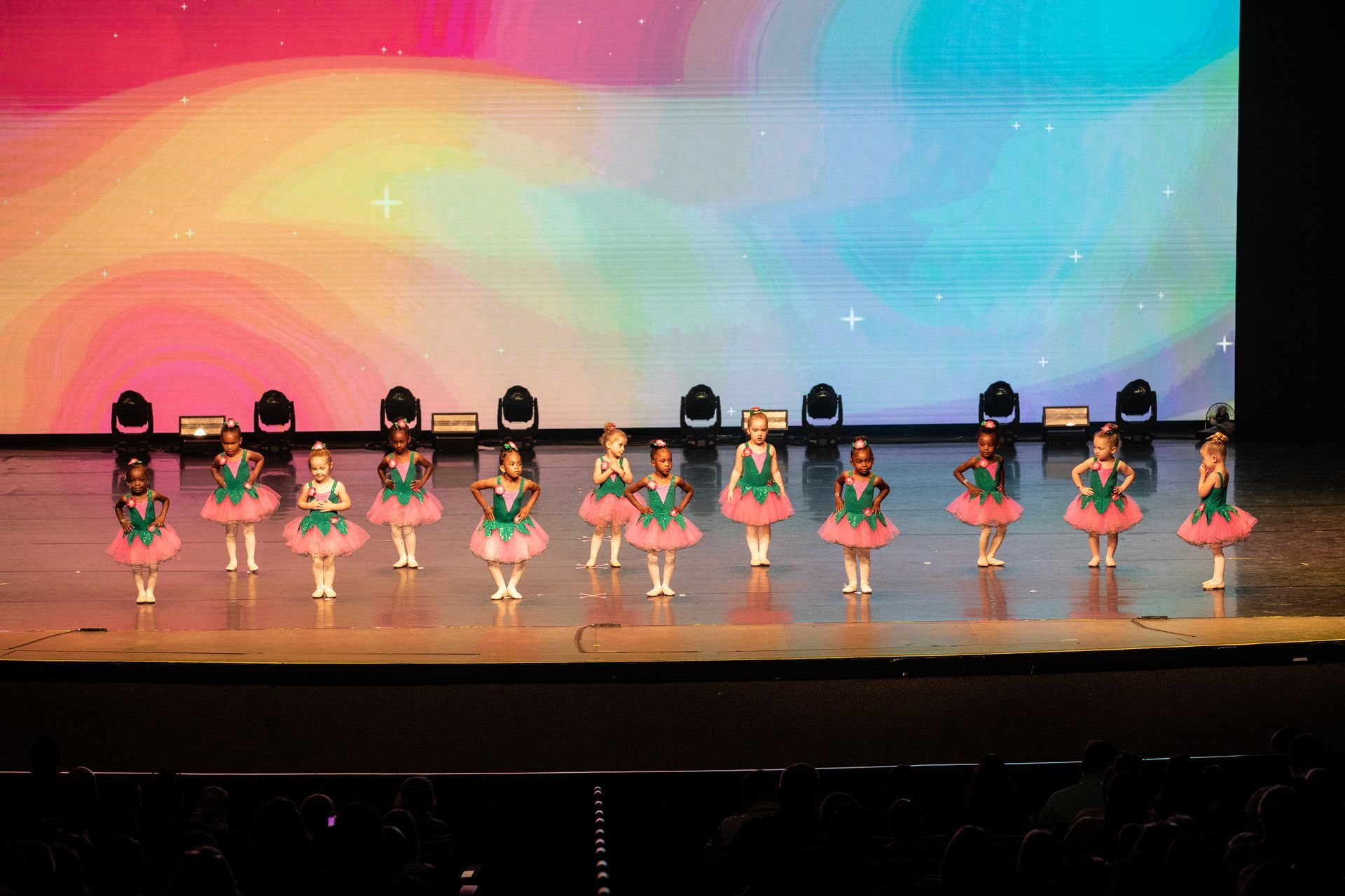 Young ballet dancers at the 2025 dance showcase