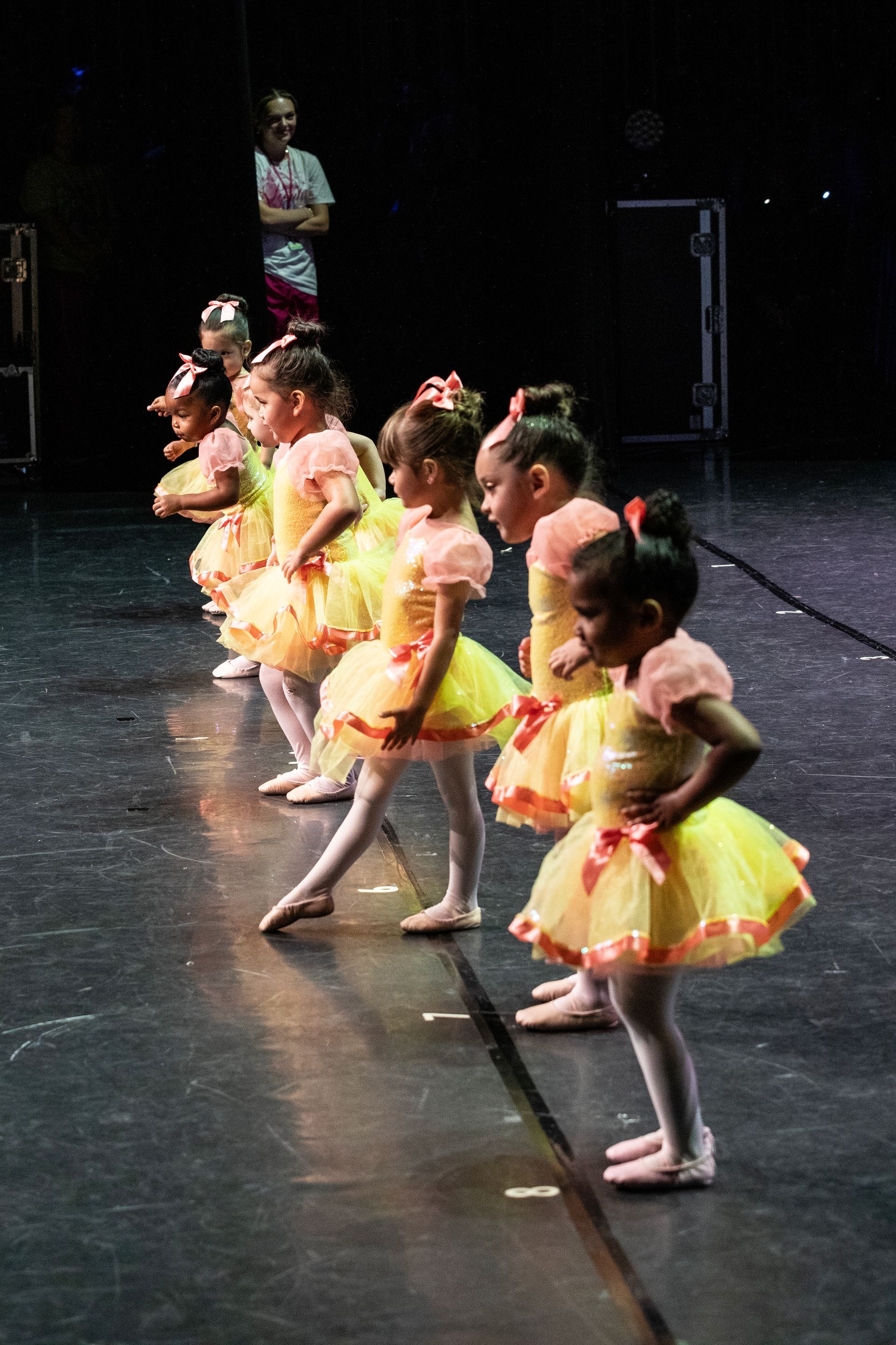 Ballet dancers downstage