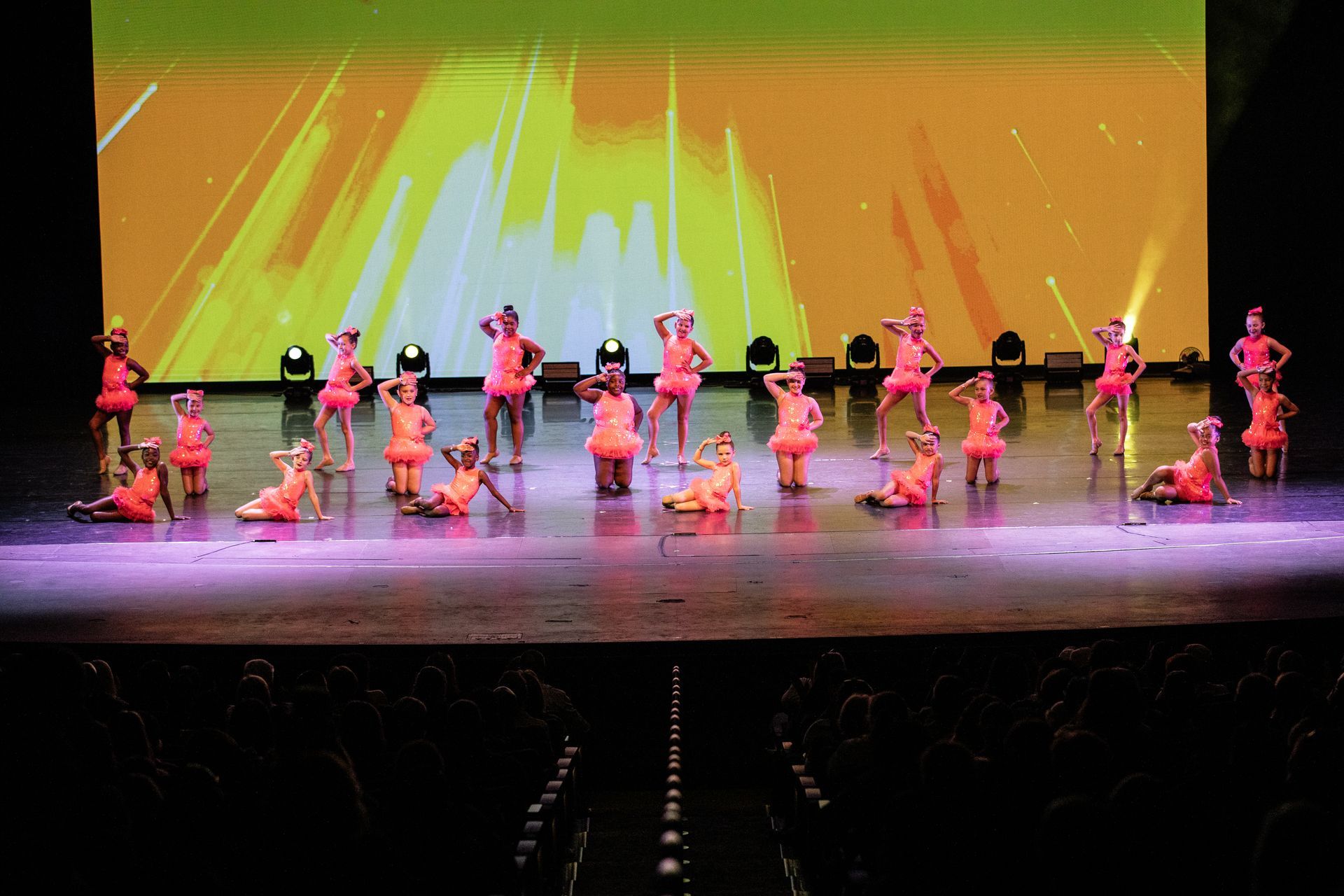 Young jazz dancers at the 2025 dance showcase