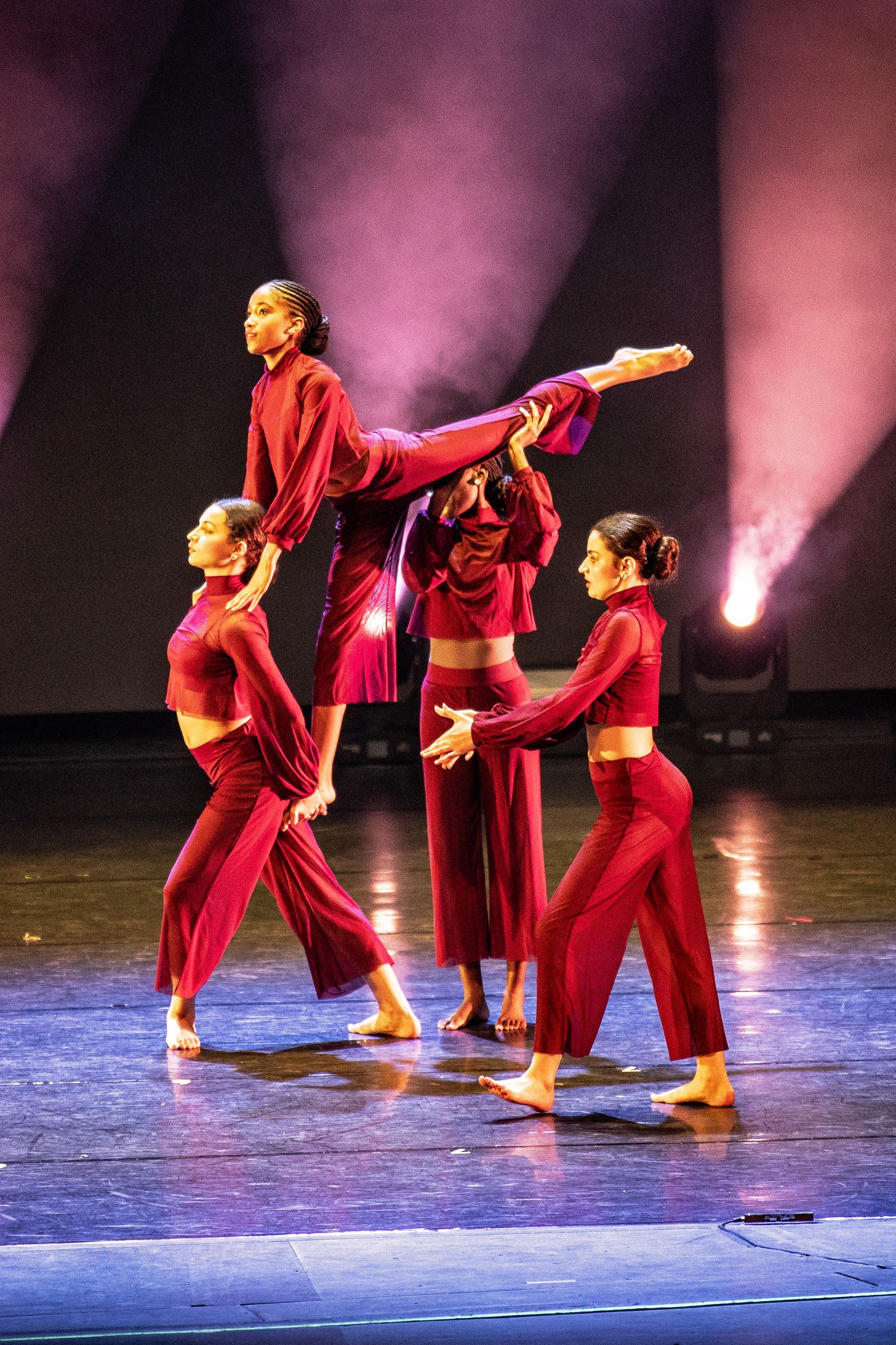 Dancer being held up 2025 dance showcase