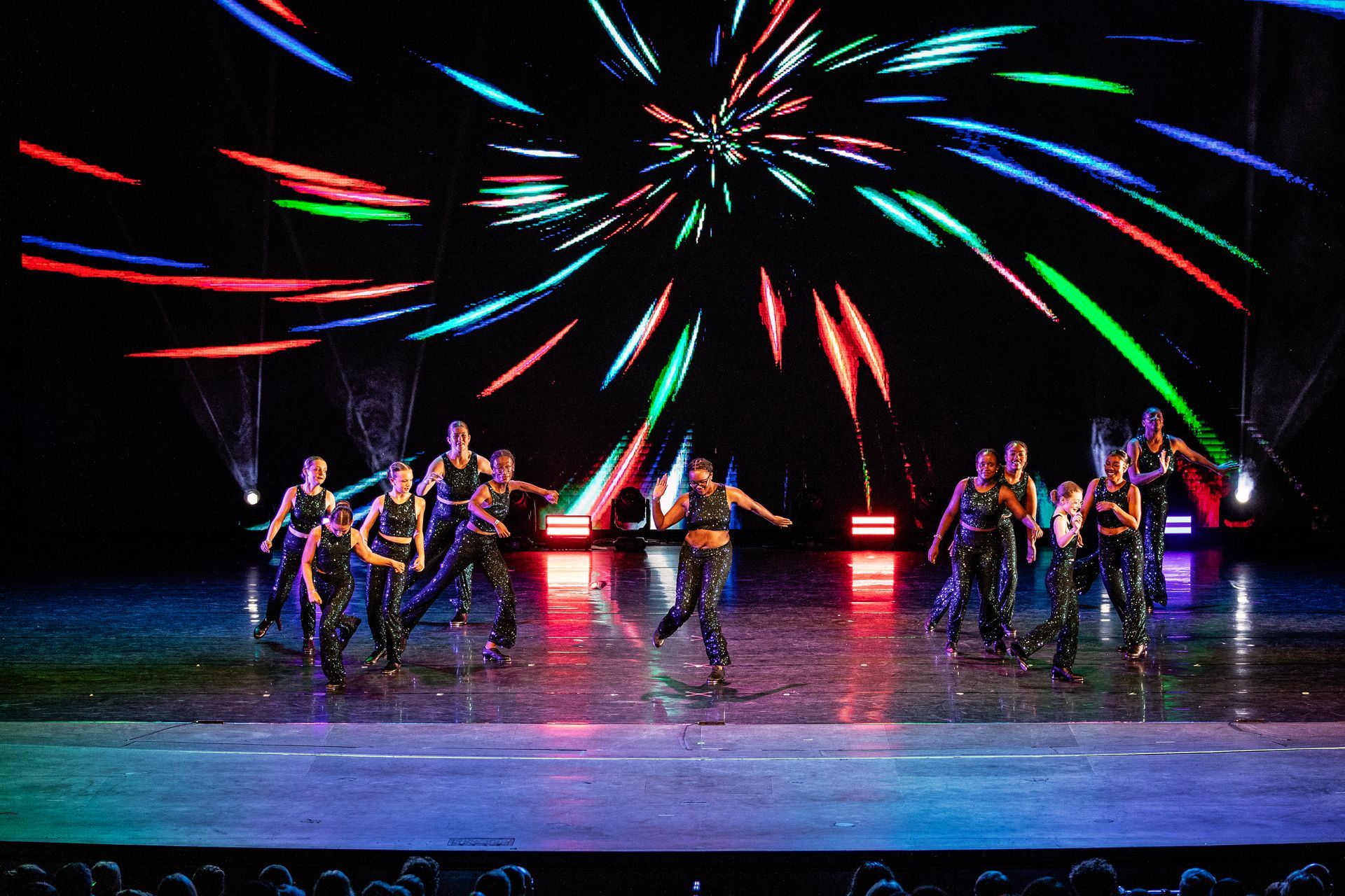 Jazz dancers at the 2025 dance showcase