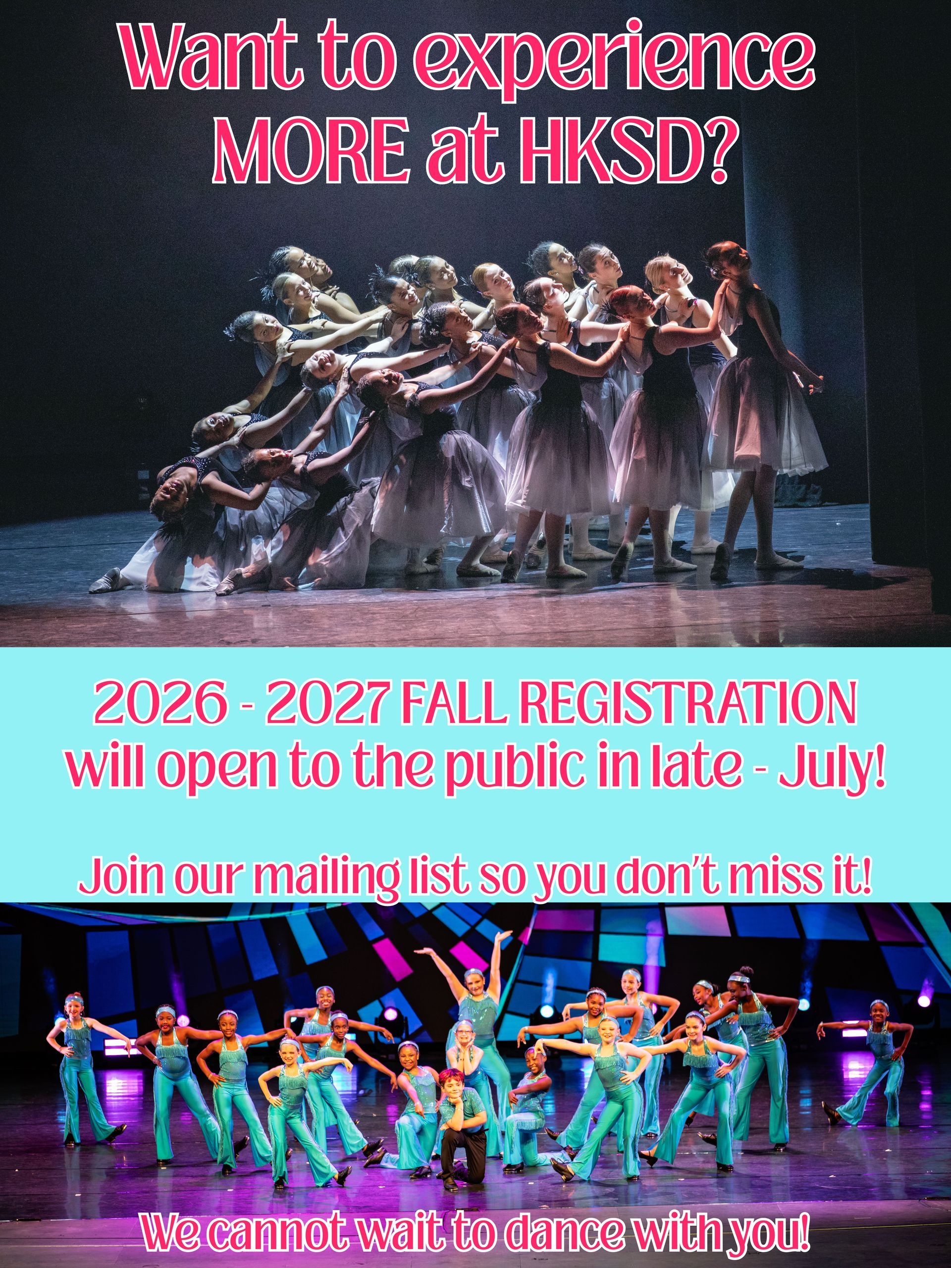 Request to be notified when Heidi Knight School of Dance Fall registration opens in July 2026