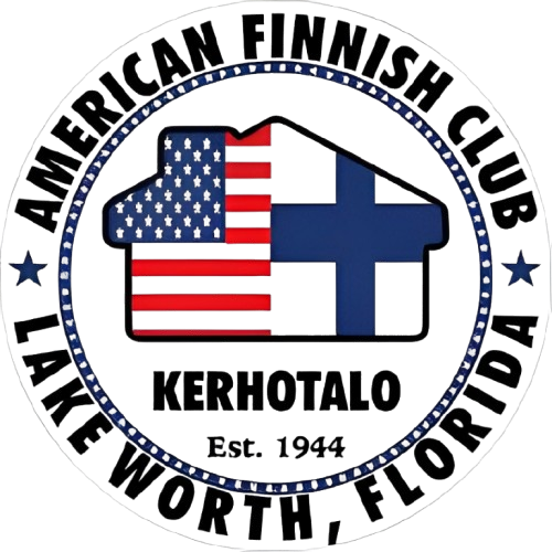 A logo for the american finnish club lake worth florida