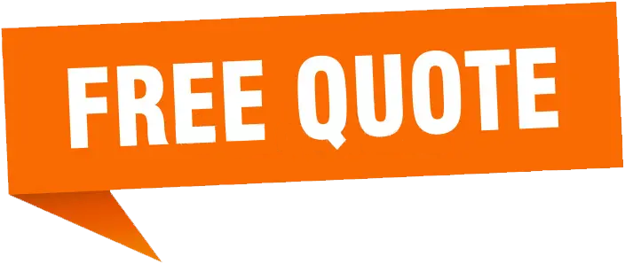 An orange sign that says free quote on it