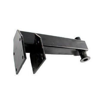 A Black Metal Bracket With a Hole in the Middle on a White Background — Wingham Farm Machinery in Wingham, NSW