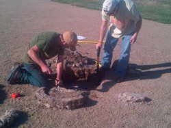 Surveying — Locating A Sewer Manhole In Johnson City, TN