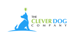 The logo for the clever dog company shows a dog with a star on its head.