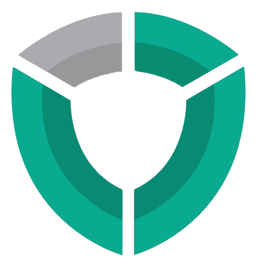 a green and gray circle with a white center on a white background  | Apple Security Solution