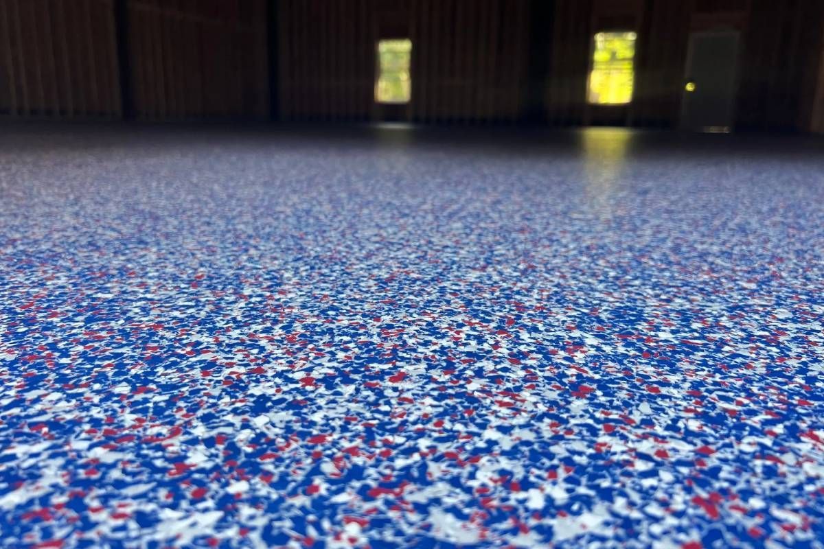 Decorative resin flooring in a home near Myrtle Beach, SC