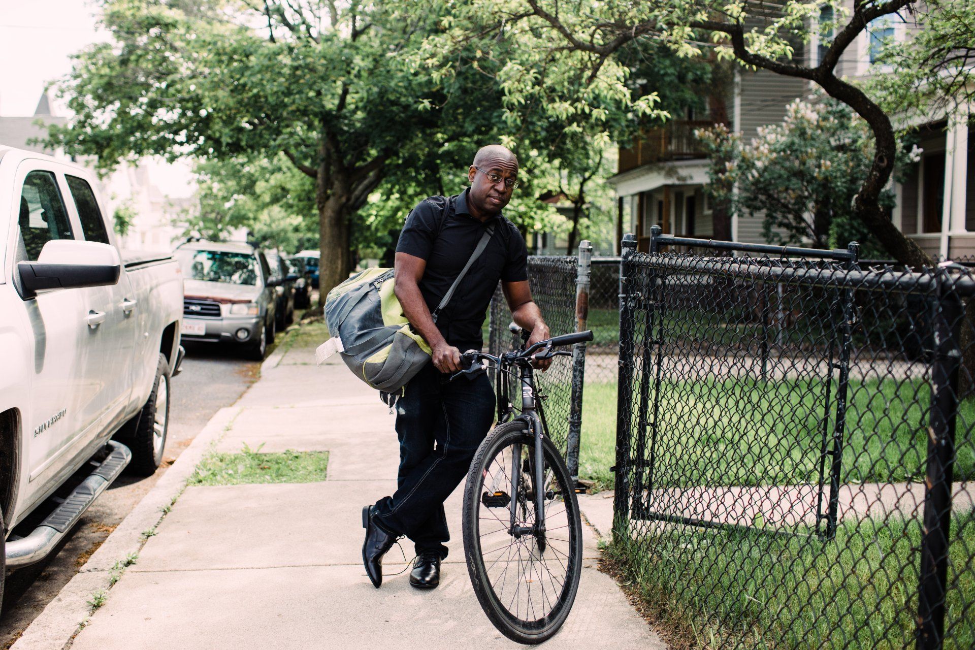 David France riding his bike in Success in Your City TV Show