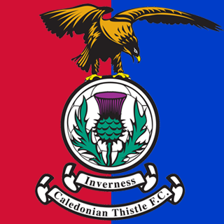 Caledonian thistle f.c. logo with an eagle and a thistle