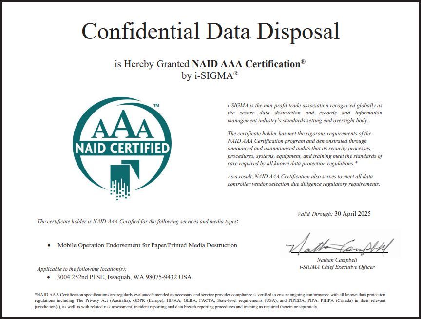 NAID Certification