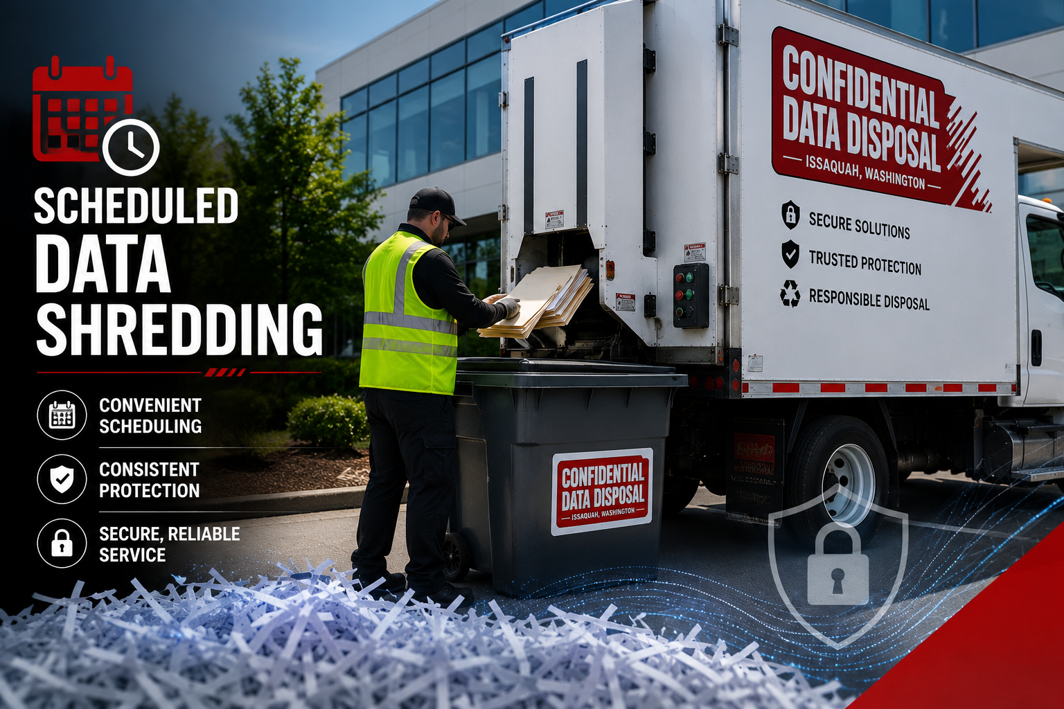 Scheduled Data Shredding Services | Issaquah, WA