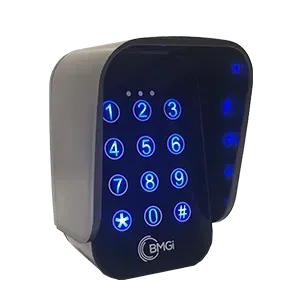 A Bmgi Keypad With a Blue Light on It — Fencing Around In Mareeba, QLD