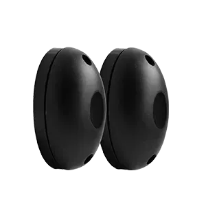 A Pair of Black Ear Buds on a White Background — Fencing Around In Mareeba, QLD