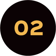 The number 02 is in a black circle on a black background.