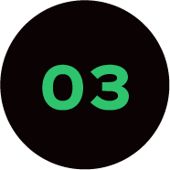 The number three is written in green on a black circle.