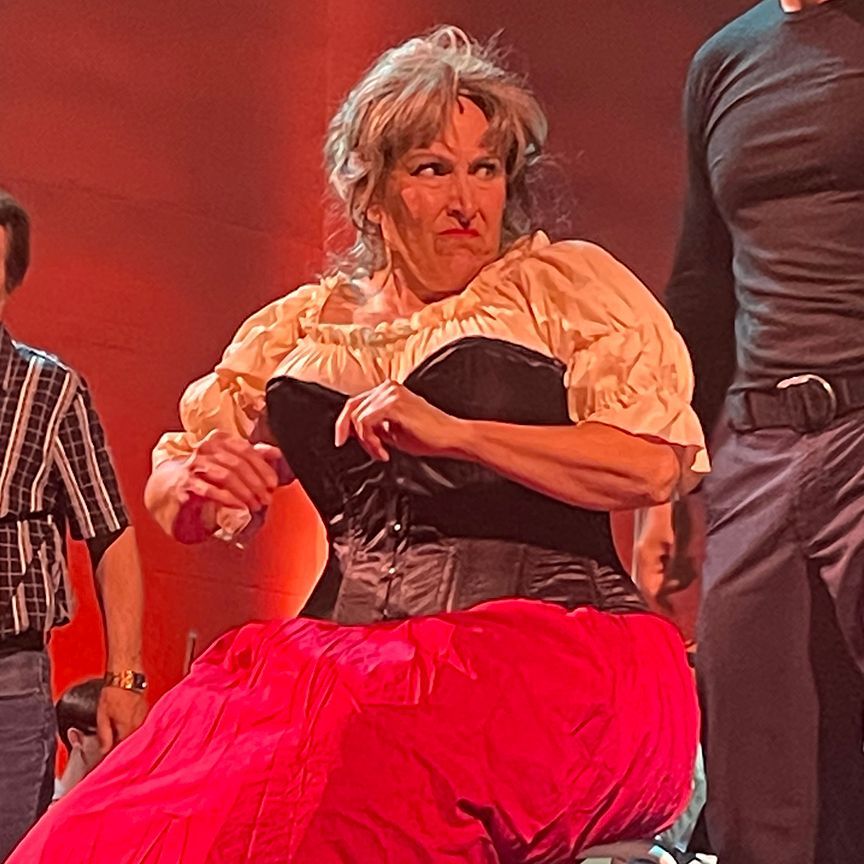 Emily Pulley onstage during Candide