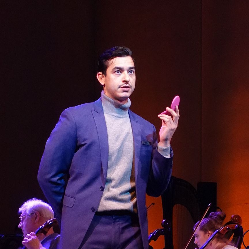 Schyler Vargas on stage during Candide