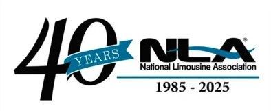 Logo celebrating the National Limousine Association's 40th anniversary, 1985-2025.