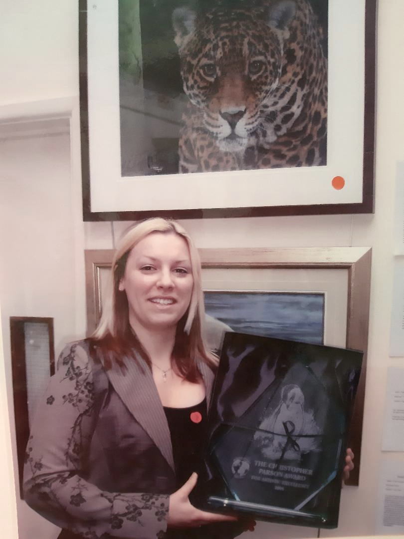 Natalie wins the Christopher parson award, BBC Wildlife Artist of the year category winner, BBC overall winner, BBC Willdife artist of the year, Natalie's adventures, Society of Feline Artist award, feline artist, cat artist award, Llewellyn award, Natalie Mascall's awards, BBC Willdife artist of the year, peoples choice,