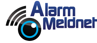 Een logo voor een bedrijf genaamd alarmmeldnet