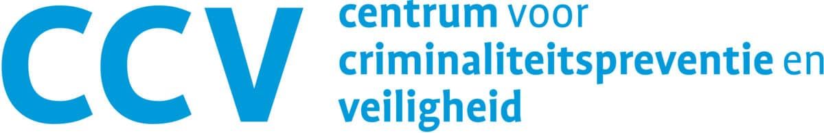 Een blauw ccv-logo op een witte achtergrond