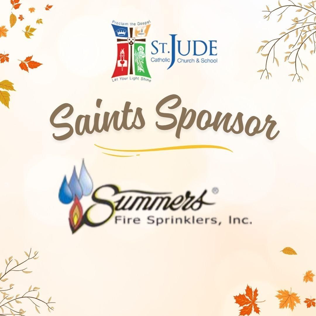 Summers Fire Sprinklers Saint Sponsor