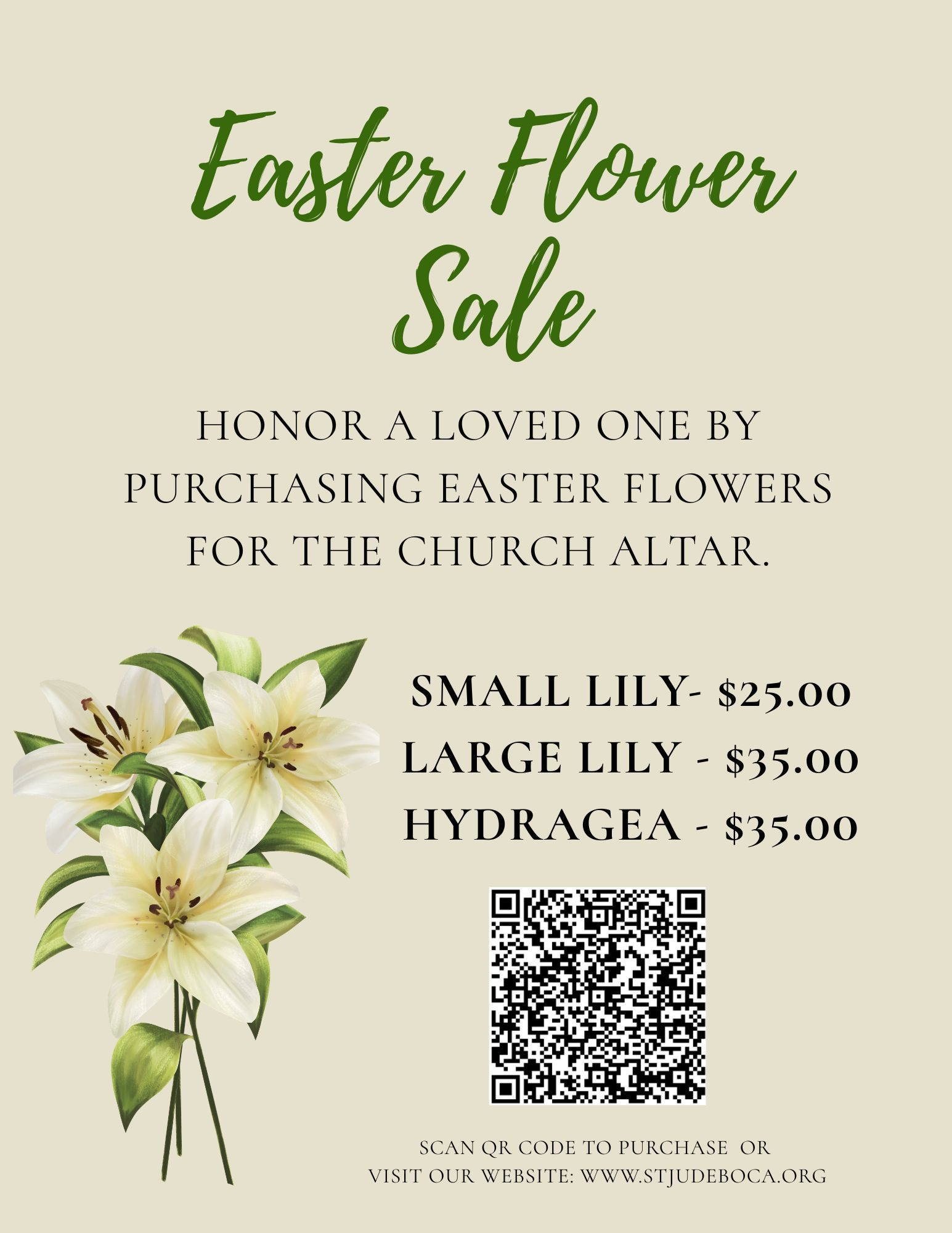 Easter Flower Sale Flyer