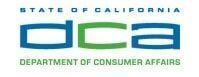 Logo of the California Department of Consumer Affairs, Logo of the California Department of Consumer Affairs,