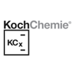 The logo for kochchemie is black and white and looks like a calculator.