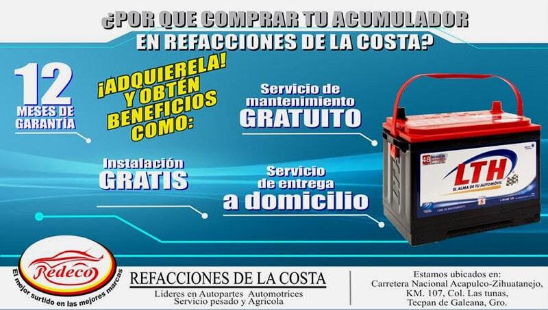 REFACCIONES DE LA COSTA - MOTO BATERÍAS PARA CUATRIMOTO