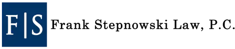 Logo for Frank Stepnowski Law, P.C., featuring the initials "F|S" in a dark blue square and the company name to the right.