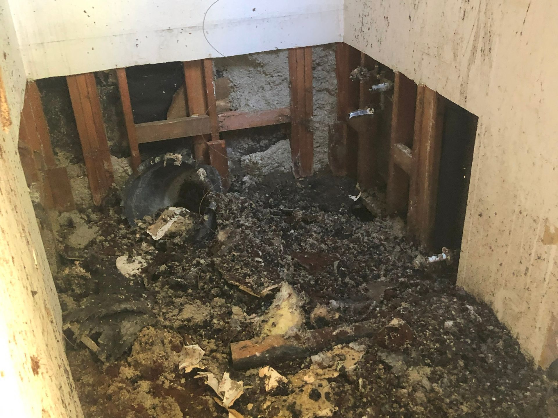 water damaged home