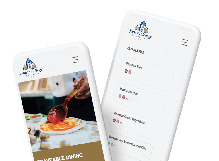 Juniata Craveable Preview on two phones