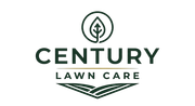 Century Lawn Care logo with green leaf icon and stylized text on white background