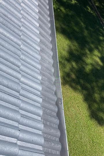 A close up of a gutter on the side of a roof. — Wayne Treasure Roofing & Restoration In Taree, NSW