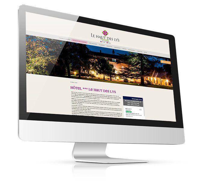 site web Hôtel le Haut des Lys situé à Villandry