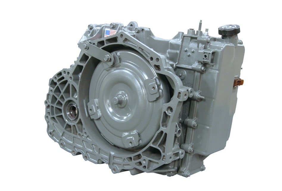 A gray automatic transmission is shown on a white background.