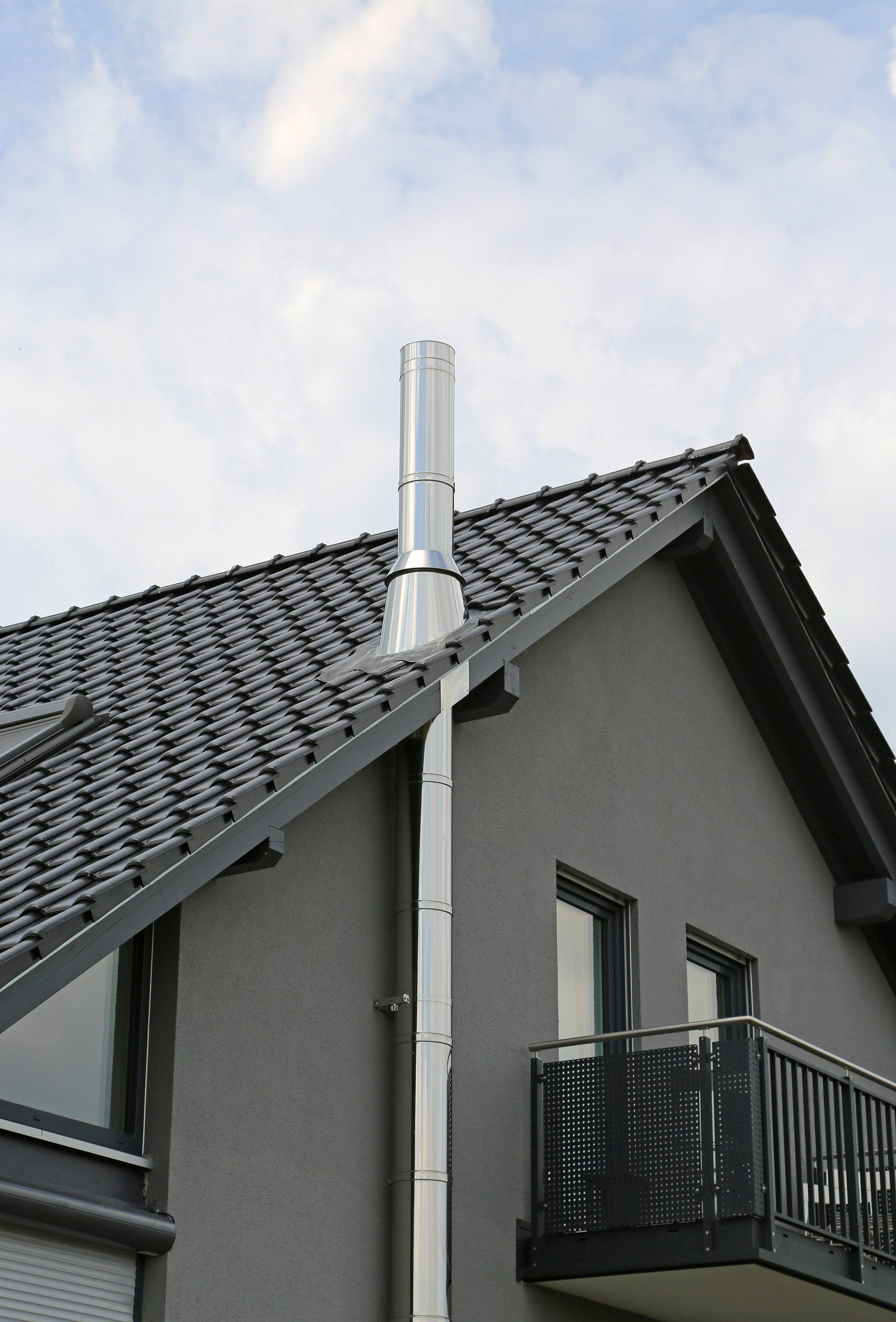 Dach mit Schornstein