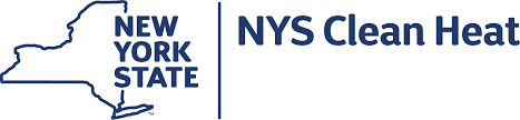 A logo for new york state nys clean heat