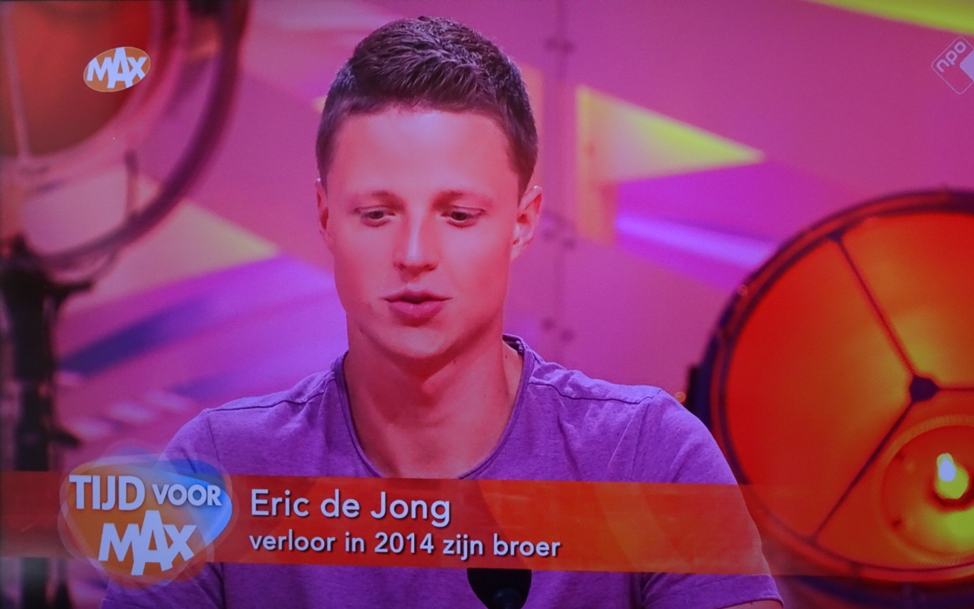 Foto van Eric de Jong bij het televisieprogramma Tijd voor MAX