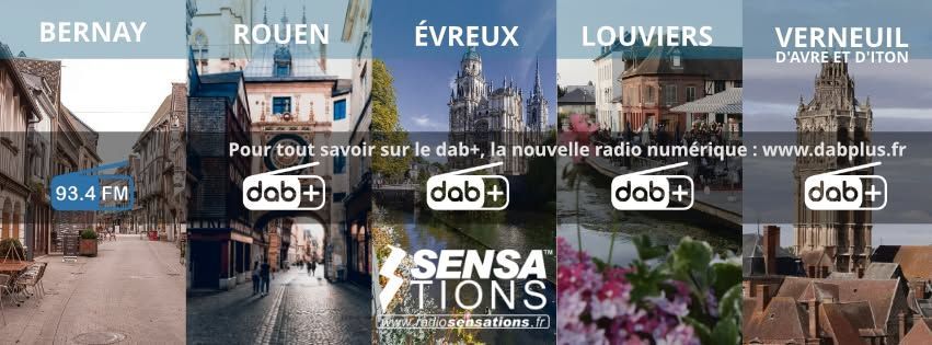 RVS, avant 25/12/2025 Sensations Normandie, disponible en DAB+ à Rouen, Évreux, Louviers, Verneuil. Plus d’infos: dabplus.fr
