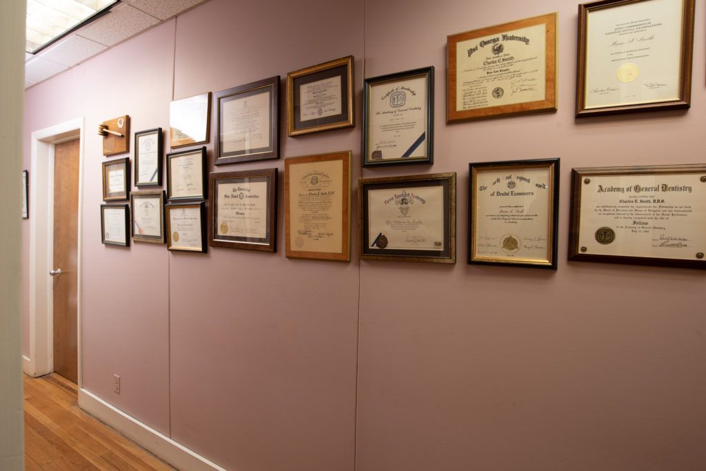 Certificates On Wall — Shelton, CT — Dr. Maria A. Smith, DMD
